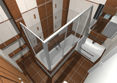 3D návrhy koupelen
