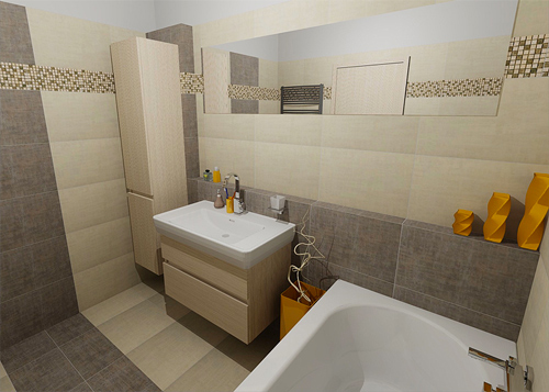 3D návrhy koupelen